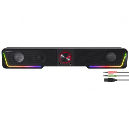 Zvucnik SPEEDLINK GRAVITY RGB, Stereo Soundbar, black, SL-830200-BK