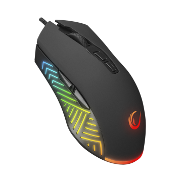 Miš gaming RAMPAGE SMX-G68 SPEAR Full RGB 7200DPI Black 7D Macro Gaming Mouse, 34870
