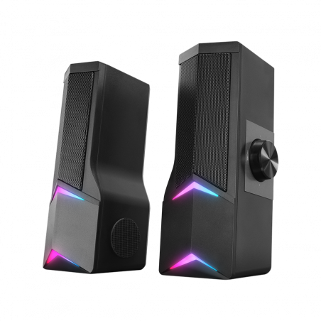 Zvučnici 2.0 gaming RAMPAGE Elegant X10 2.0 Rms Bluetooth 3W*2 RGB Illuminated Multimedia Usb 5V 45dB Gaming Player Speaker, 389