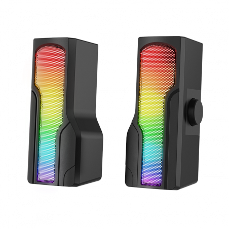 Zvučnici 2.0 gaming RAMPAGE Arty X13 Bluetooth 3W*2 Multimedia Usb 5V 45dB Gaming Player Speaker with RGB Light, 38929