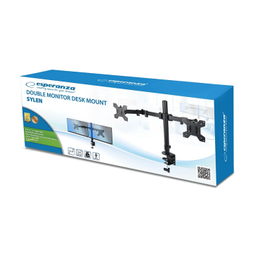 NOSAČ ZA DVA MONITORA ESPERANZA DESK HOLDER, 10″-27″ SYLEN, ERW018