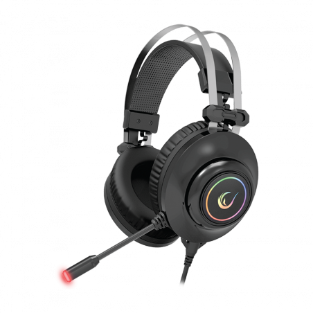 Slušalice sa mikrofonom gaming RAMPAGE RM-K1 PULSAR black, USB 7.1 surround, vibracija, RGB, 31639