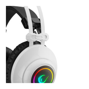 Slušalice sa mikrofonom gaming RAMPAGE RM-K1 PULSAR white, USB 7.1 surround, vibracija, RGB, 36129