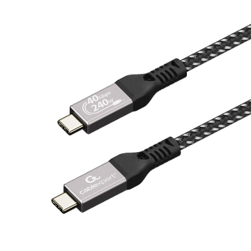 USB USB4 Gen 3×2 kabl 240W, 40 Gbps Type-C to Type-C Power Delivery (PD) charging & data cable, 1.5 m GEMBIRD CCBP-USB4-CMCM240-