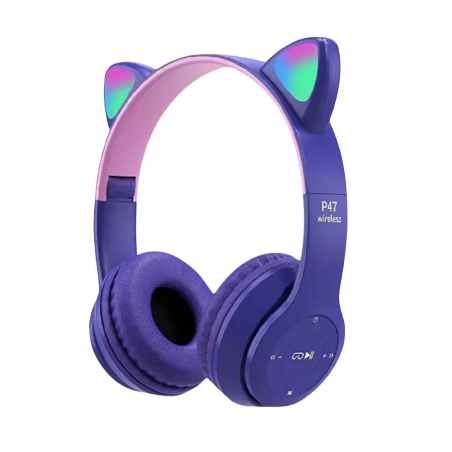 Slušalice za djecu bluetooth cat P47M purple