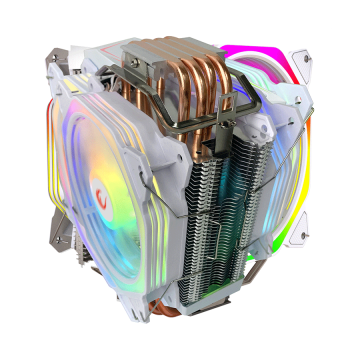 CPU hladnjak RAMPAGE OCTAGON C60 White 57CFM 1800RPM 2x12cm ARGB AM5/LGA1700 Compatible Air Cooled CPU Fan