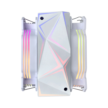 CPU hladnjak RAMPAGE OCTAGON C60 White 57CFM 1800RPM 2x12cm ARGB AM5/LGA1700 Compatible Air Cooled CPU Fan