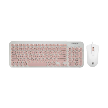 Tastatura + miš Everest KM-01K Pink , USB, BiH layout