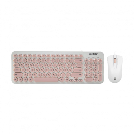 Tastatura + miš Everest KM-01K Pink , USB, BiH layout