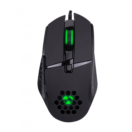 Miš gaming Everest RAGE-X1 Usb Black Led Illuminated 6400dpi 8 Buttons Programable Gaming Mouse with top holes design, Sunplus 1