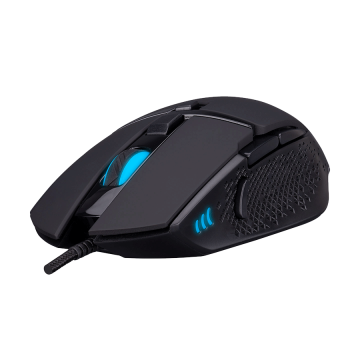 Miš gaming Everest RAGE-X1 Usb Black Led Illuminated 6400dpi 8 Buttons Programable Gaming Mouse with top holes design, Sunplus 1