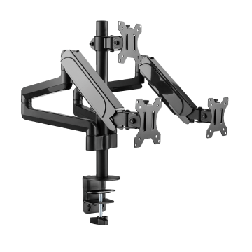 NOSAČ ZA TRI MONITORA GEMBIRD MA-DA3-01, montaža na stol, (full-motion), do 27”, up to 7 kg