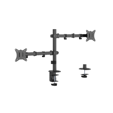 NOSAČ ZA DVA MONITORA GEMBIRD MA-D2-03, montaža na stol, tilt, swivel), 17”-32”, up to 9 kg