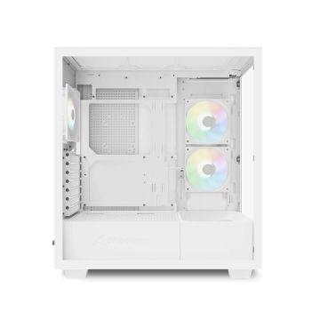Kućište SHARKOON gaming, Rebel C60 RGB ATX white, ventilator 4x120mm