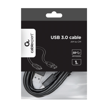 USB 3.0 AM do Type-C kabl (AM/CM),3 m CCP-USB3-AMCM-10, crni
