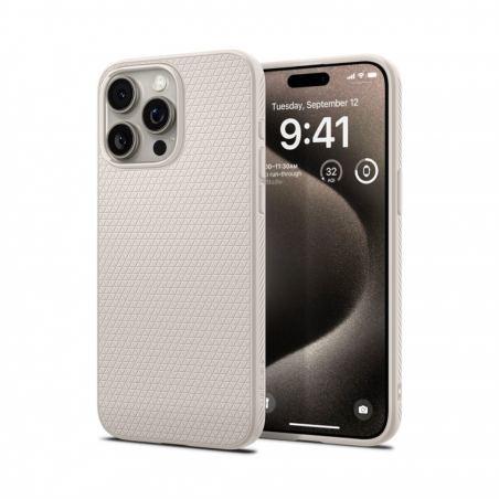 ZAŠTITINA MASKA SPIGEN LIQUID AIR ACS07212 ZA IPHONE 15 PRO MAX – PRIRODNI TITAN