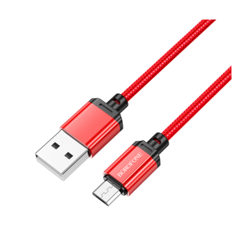 USB kabal 1m BOROFONE BX87 Sharp charging data Micro red