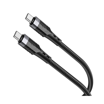 USB kabal BOROFONE BU35 Type-C to Type-C Influence 60W charging data cable black 1,2m, 3A