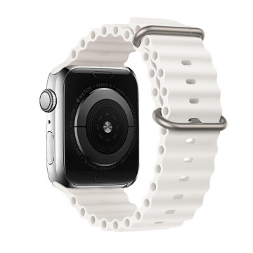 NARUKVICA ZA APPLE WATCH 42/44/45/49 DIZAJN 1 BIJELA
