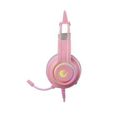 Slušalice sa mikrofonom gaming RAMPAGE RM-K91 X-CATTY Pink USB 7.1 Version RGB Gaming Headset, 36032