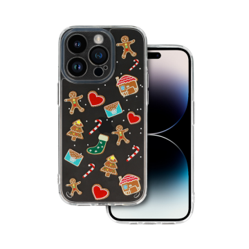 ZAŠTITNA MASKA CHRISTMAS CASE ZA IPHONE 15 DESIGN 2 CLEAR