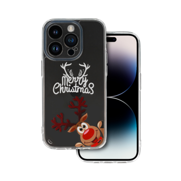ZAŠTITNA MASKA BOŽIĆNA NAVLAKA ZA IPHONE 15 DESIGN 1 PROZIRNA