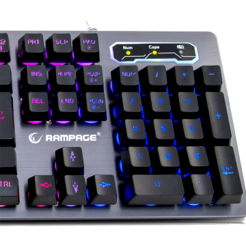 Tastatura gaming RAMPAGE KB-R78 Gray / Black USB Rainbow Backlight BiH Layout Gaming Keyboard, 30859