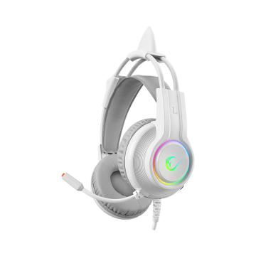 Slušalice sa mikrofonom gaming RAMPAGE RM-K91 X-CATTY White USB 7.1 Version RGB Gaming Headset, 39626
