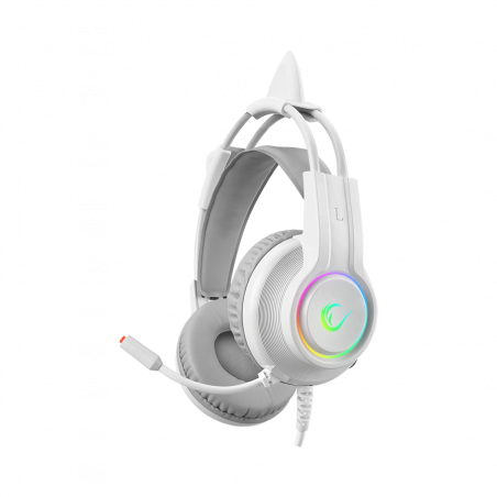 Slušalice sa mikrofonom gaming RAMPAGE RM-K91 X-CATTY White USB 7.1 Version RGB Gaming Headset, 39626
