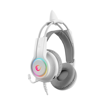Slušalice sa mikrofonom gaming RAMPAGE RM-K91 X-CATTY White USB 7.1 Version RGB Gaming Headset, 39626
