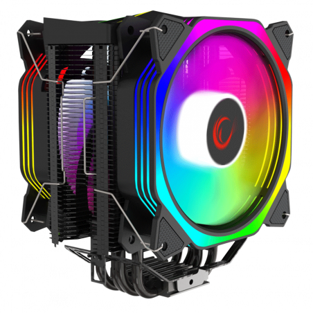 CPU hladnjak RAMPAGE OCTAGON C60 Black 57CFM 1800RPM 2x12cm ARGB AM5/LGA1700 Compatible Air Cooled CPU Fan, 38975