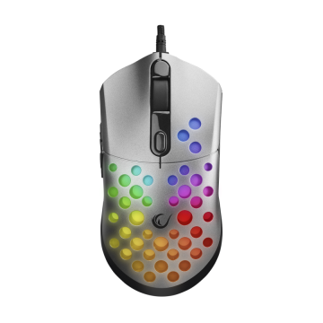 Miš gaming RAMPAGE SMX-R66 ROCKET Ultra Light silver, RGB LED, 12000dpi