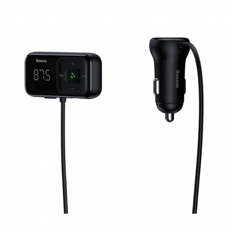 BASEUS FM TRANSMITER T-TIP S-16 BLUETOOTH 5.0 MP3 – 2XUSB – 3,1A PUNJAČ (CCTM-E01) CRNA