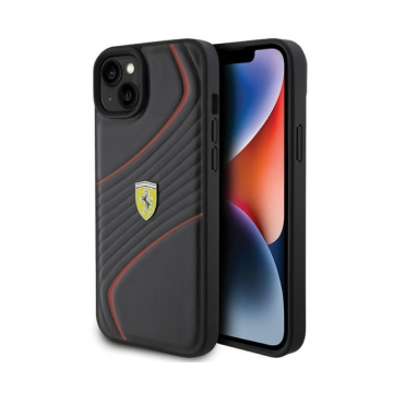 ORIGINALNA FERRARI TVRDA FUTROLA TWIST METAL LOGO FEHCP15MPTWK ZA IPHONE 15 PLUS CRNA