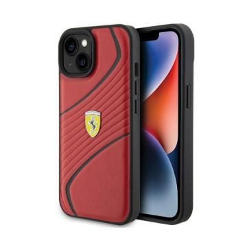 ORIGINALNA FERRARI FUTROLA TWIST METAL LOGO FEHCP15SPTWR DO IPHONE 15 RED