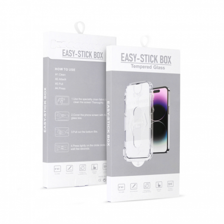 EASY-STICK KUTIJA OD POTPUNOG KALJENOG STAKLA ZA IPHONE 11 PRO CRNI