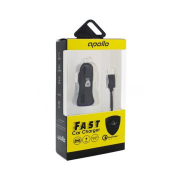CAR CHARGER APOLLO 2IN1 QUALCOM 3.0 TYPE C
