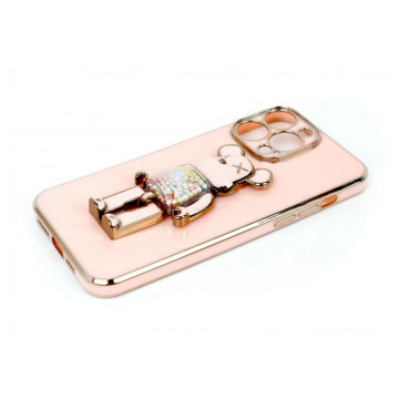 ZAŠTITNA MASKA TPU FRONDY BEAR IPHON 13 PRO ROSE-GOLD