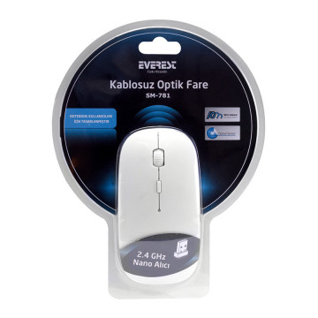 Miš Everest wireless SM-781 White Optical, 9578