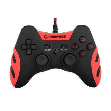 Game Pad gaming RAMPAGE Snopy SG-R218 PS3/PC X INPUT Red USB 1.8m Joypad, 22372