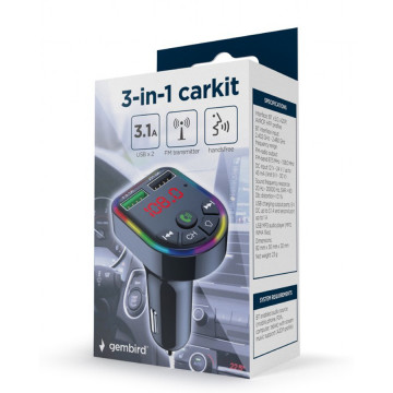 Bluetooth FM transmiter sa USB punjacem GEMBIRD BTT-05