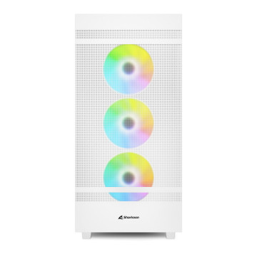 Kućište SHARKOON gaming, Rebel C50 RGB White, ATX, ventilator 4x120mm Addressable RGB
