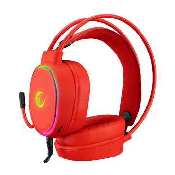 Slušalice sa mikrofonom gaming RAMPAGE ROGUE red, 7.1, PC/PS4/PS5, USB, RGB LED, 35132