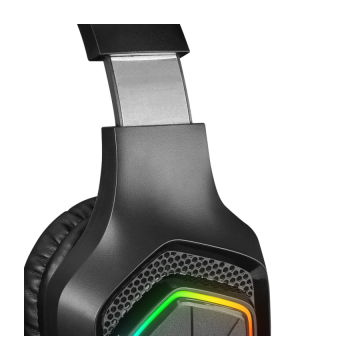 Slušalice sa mikrofonom gaming RAMPAGE RM-K90 VECTOR black, RGB LED, 3,5 mm, 36298