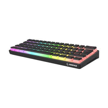 Tastatura gaming RAMPAGE RADIANT K11 black, Type-C, RGB, red switch, US layout, pudding keycaps, 38971