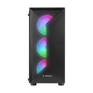 Kućište gaming RAMPAGE TRIANGLE, ATX, ventilatori 4x120mm, Auto RGB, glass, Mid-Tower, 38983