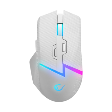 Miš gaming RAMPAGE DROP M3, white, RGB, wireless, 10000dpi, 37713