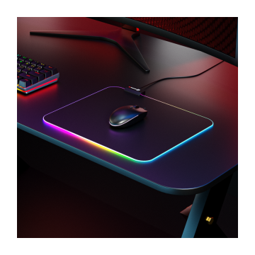 Podloga za miš za gaming RAMPAGE PULSAR RGB M crna 252*328*3mm RGB LED, 35753