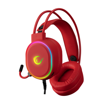 Slušalice sa mikrofonom gaming RAMPAGE ROGUE red, 7.1, PC/PS4/PS5, USB, RGB LED, 35132