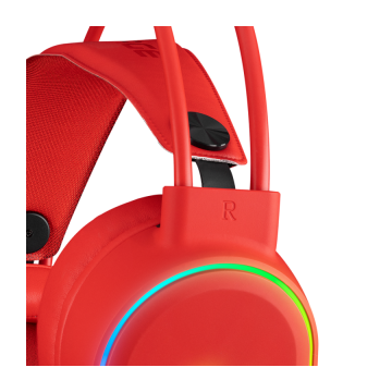 Slušalice sa mikrofonom gaming RAMPAGE ROGUE red, 7.1, PC/PS4/PS5, USB, RGB LED, 35132